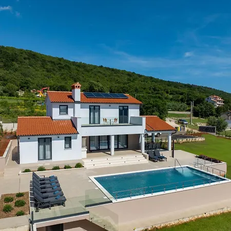 With Private Pool, Garden And Seaview For Max 11 Pers Near Labin 5207-1